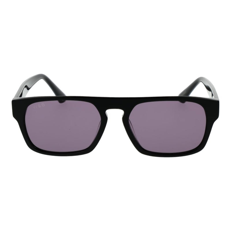 Web Black Unisex Sunglasses - Stylish Rectangle Frame