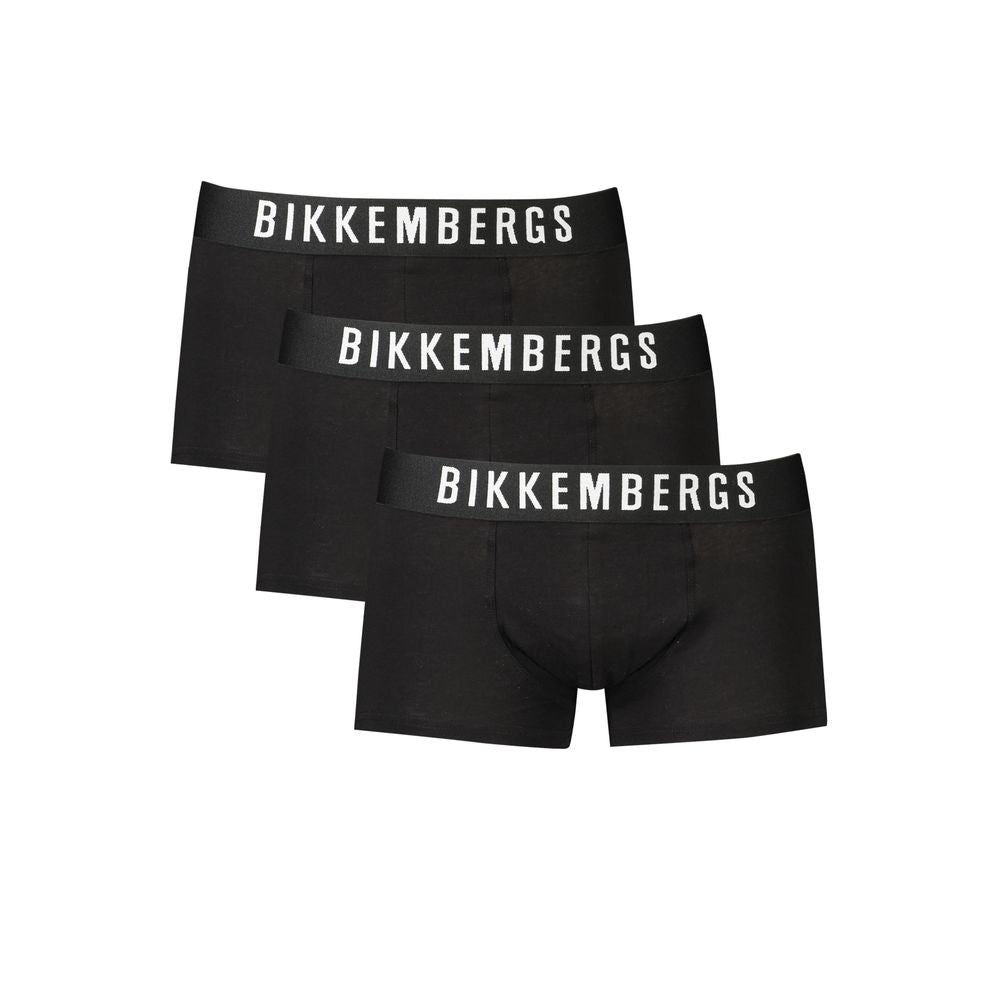 Bikkembergs Black Cotton Boxer Underwear - Tri-Pack
