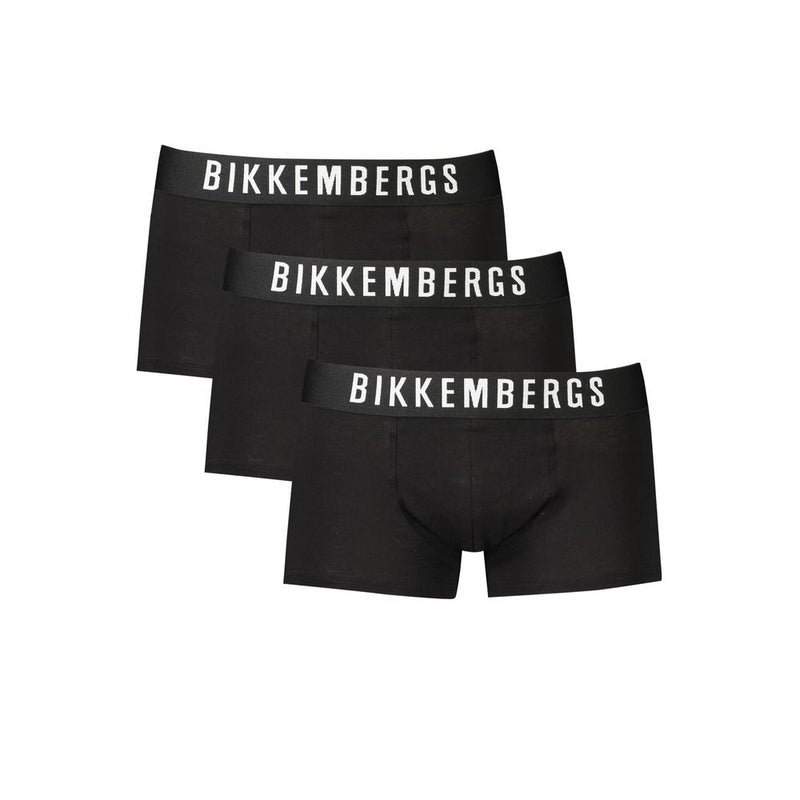 Bikkembergs Black Cotton Boxer Underwear - Tri-Pack