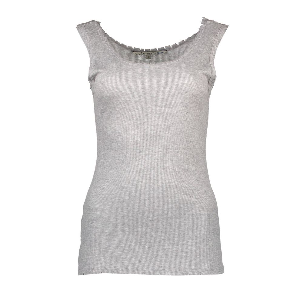 Silvian Heach Top Femme Viscose Grise - Chic et Polyvalent