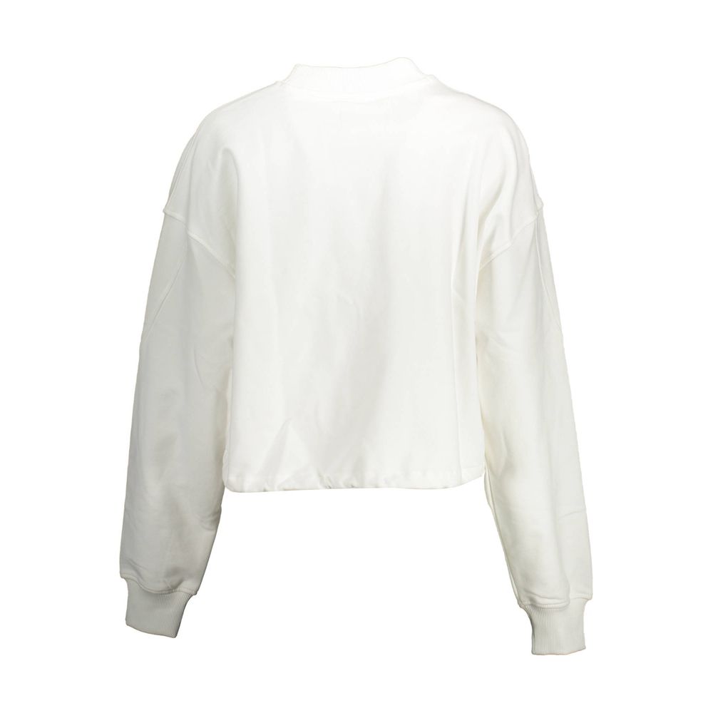 Calvin Klein Sweatshirt Femme en Coton Blanc - Chic et Confortable