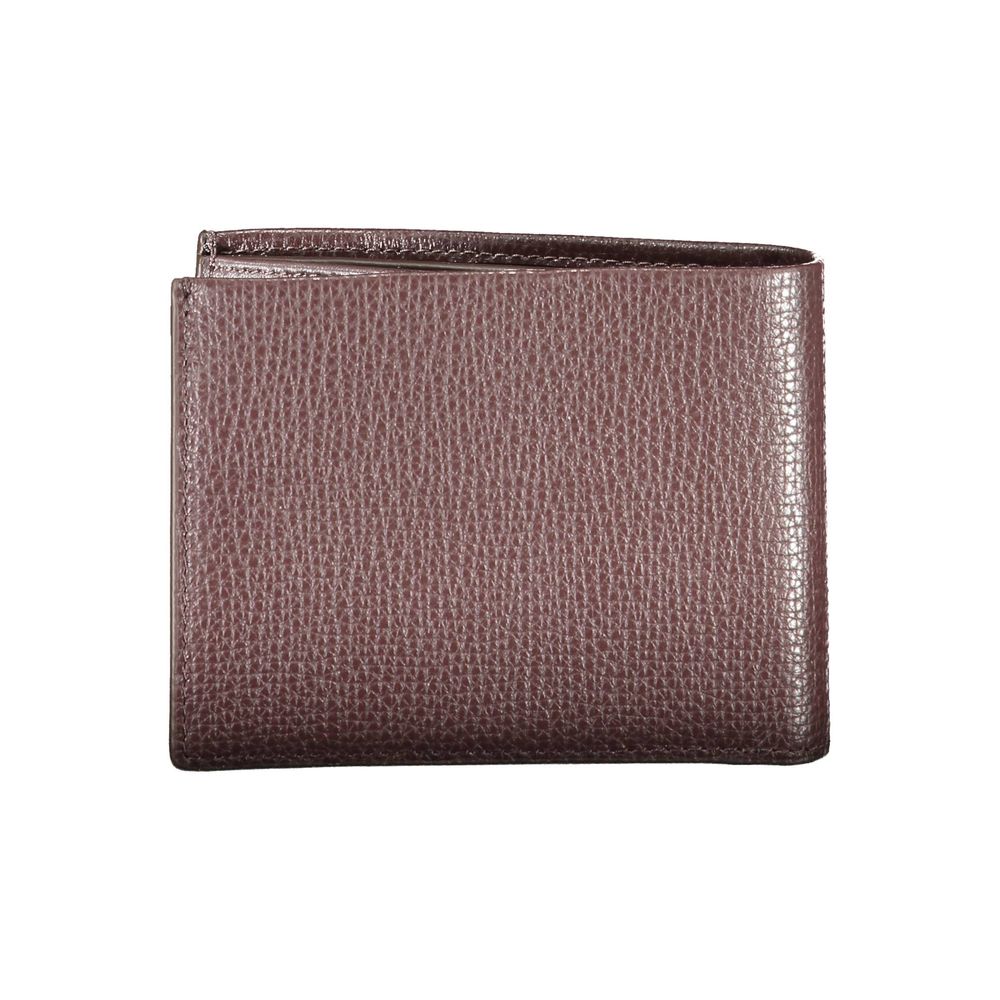 Portefeuille en cuir marron Calvin Klein