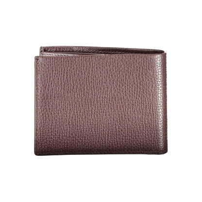 Portefeuille en cuir marron Calvin Klein