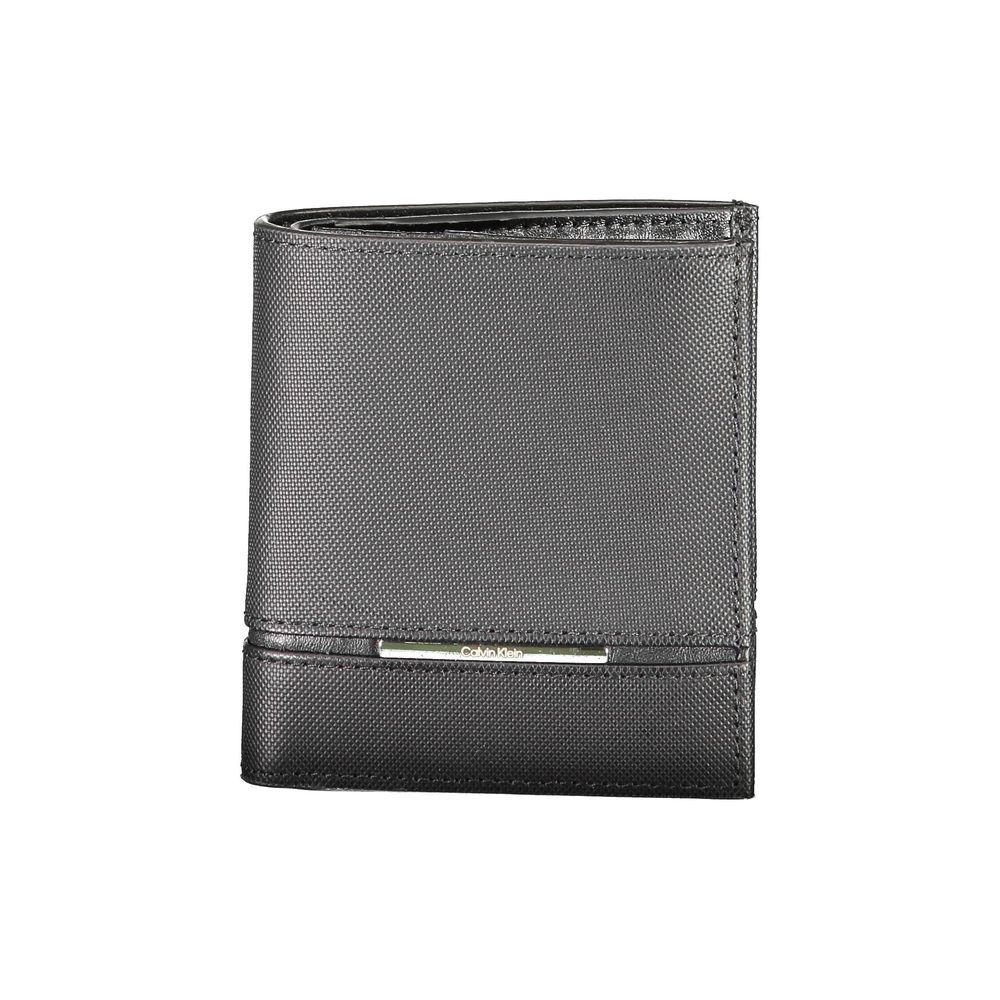 Portefeuille en cuir noir Calvin Klein