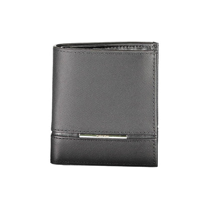 Portefeuille en cuir noir Calvin Klein