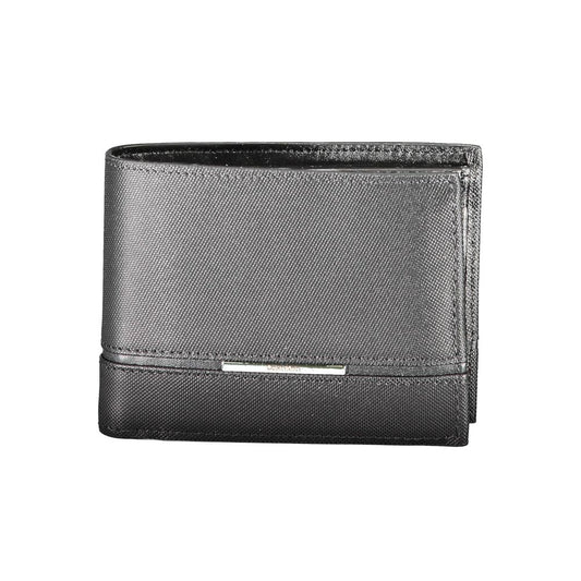 Portefeuille en cuir noir Calvin Klein