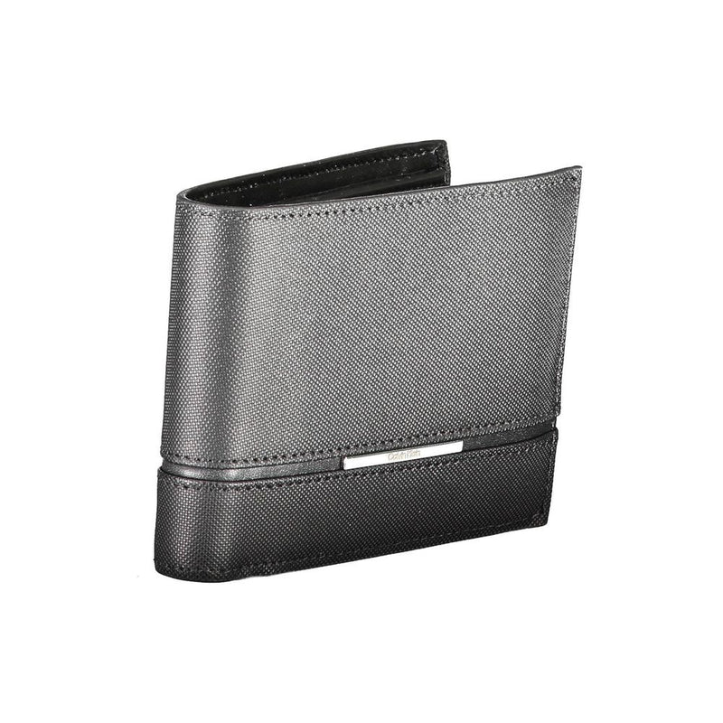 Portefeuille en cuir noir Calvin Klein
