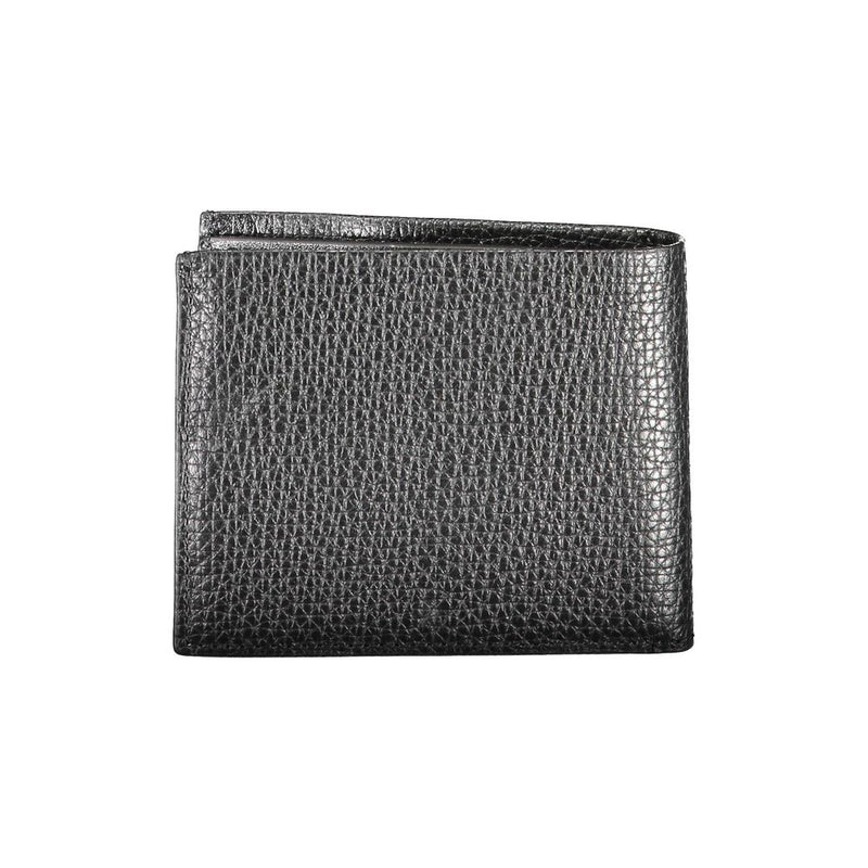 Portefeuille en cuir noir Calvin Klein