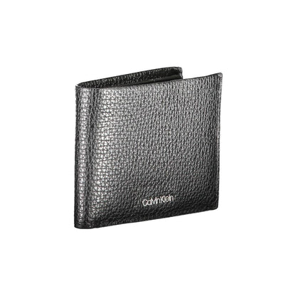 Portefeuille en cuir noir Calvin Klein