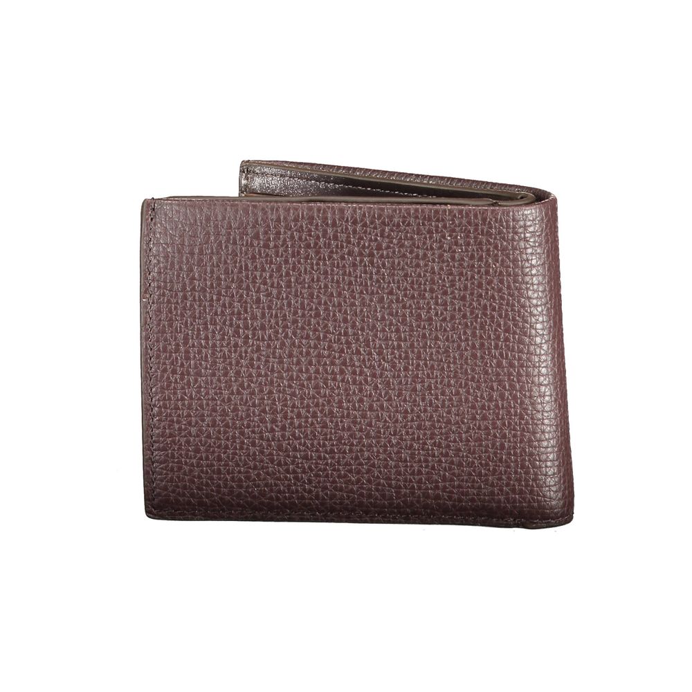 Portefeuille en cuir marron Calvin Klein