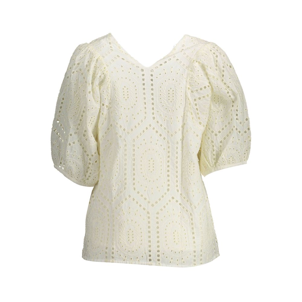 Gant T-Shirt Femme en Coton Blanc - Élégance et Durabilité