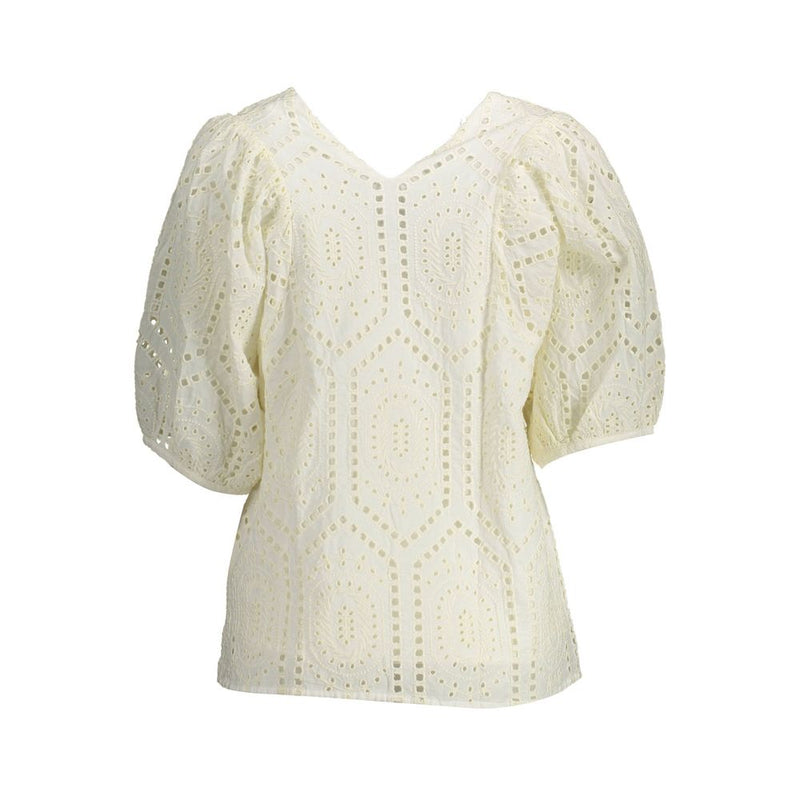 Gant White Cotton Women T-Shirt - Elegant & Sustainable Fashion
