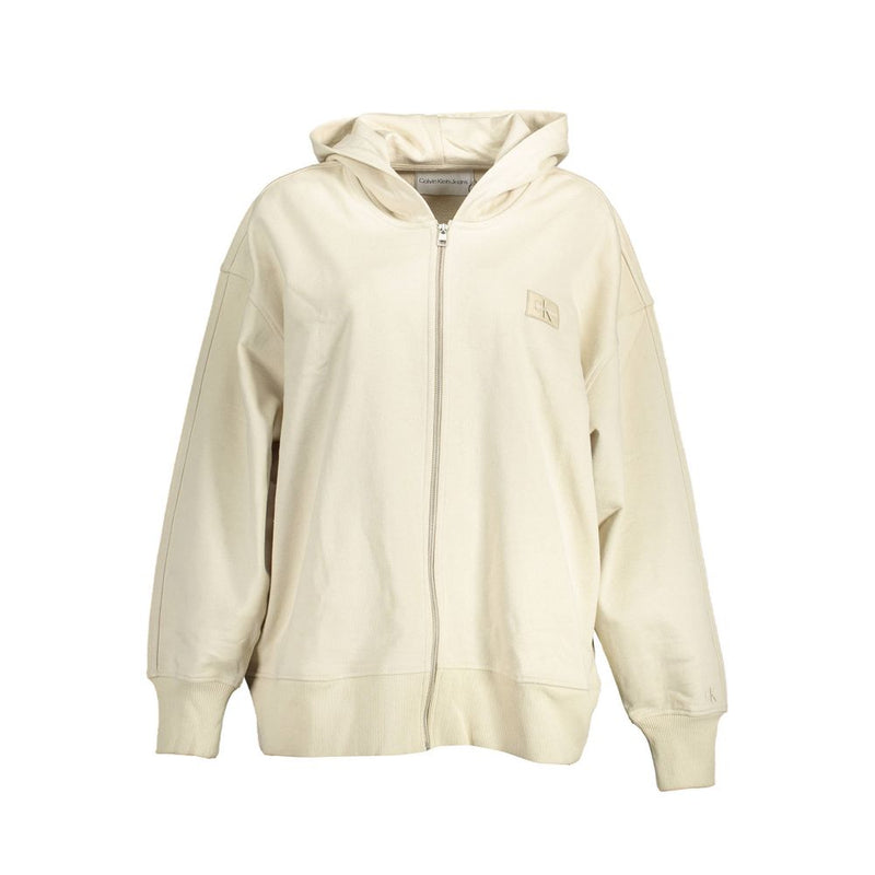 Calvin Klein Beige Cotton Women Sweater - Sustainable Luxury