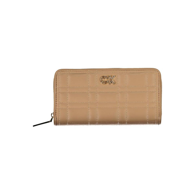 Calvin Klein Beige Polyester Wallet - Élégant et Pratique