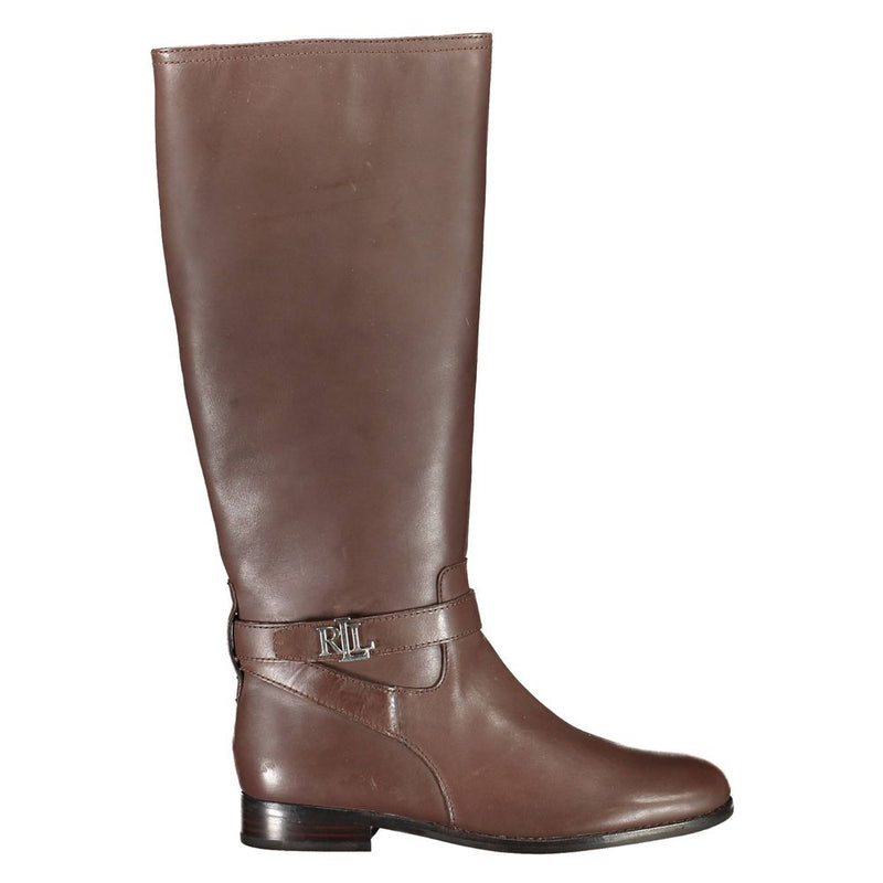 Ralph Lauren Brittaney Brown Leather Women Boot
