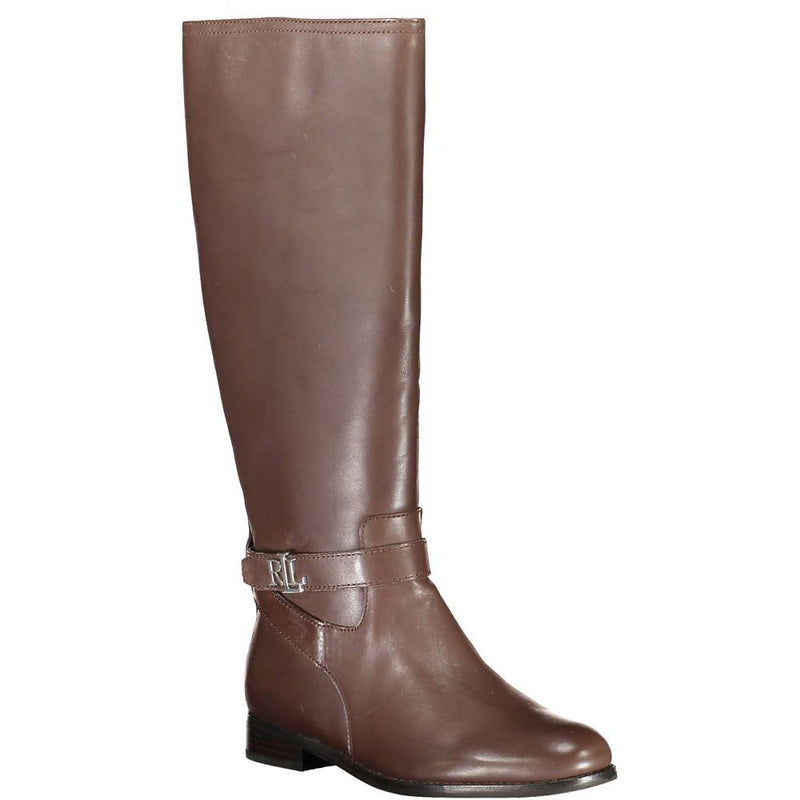 Ralph Lauren Brittaney Brown Leather Women Boot