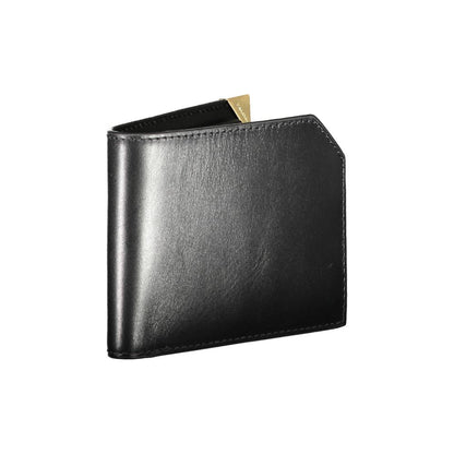 Portefeuille en cuir noir Calvin Klein