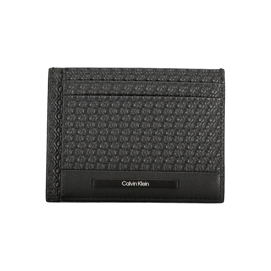 Portefeuille en cuir noir Calvin Klein