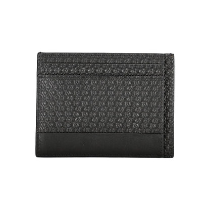 Portefeuille en cuir noir Calvin Klein