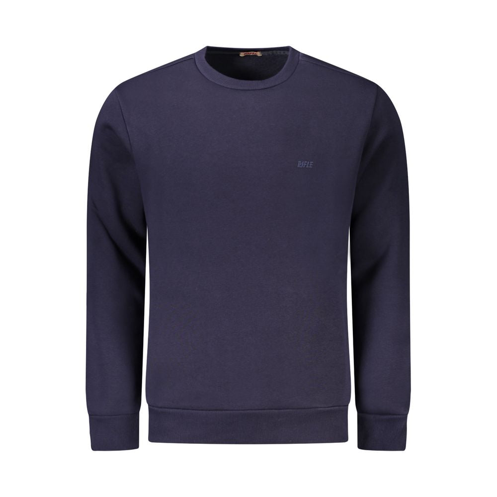 Pull homme en coton bleu fusil