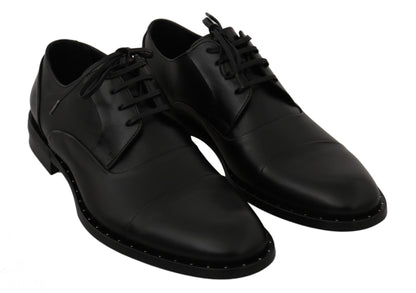 Dolce & Gabbana Chaussures habillées derby en cuir noir