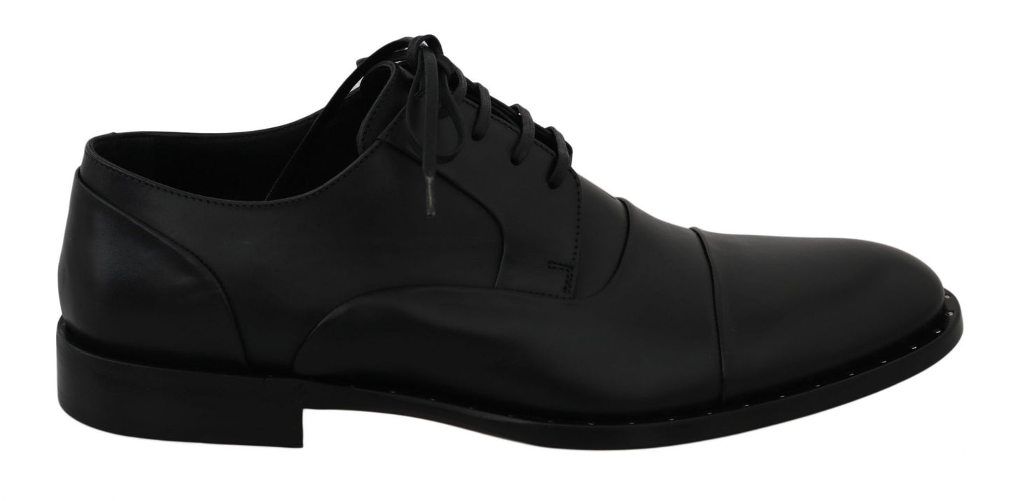 Dolce & Gabbana Chaussures habillées derby en cuir noir