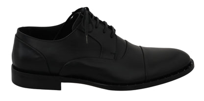 Dolce & Gabbana Chaussures habillées derby en cuir noir