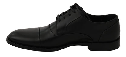 Dolce & Gabbana Chaussures habillées derby en cuir noir