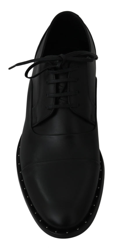 Dolce & Gabbana Chaussures habillées derby en cuir noir