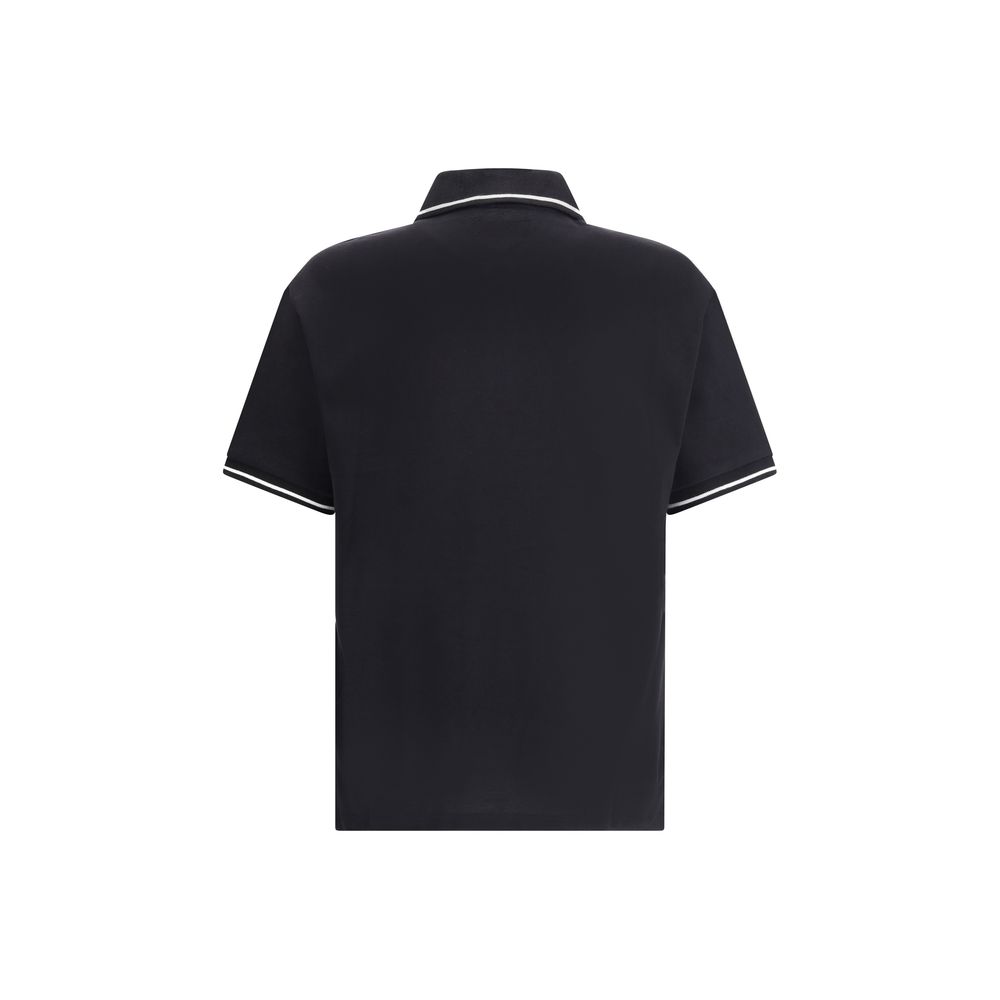 Amiri Black Cotton Polo T-Shirt - Élégance Contemporaine