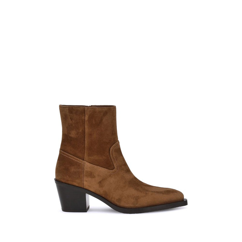 Stuart Weitzman Tate Ankle Boots - Elegant Western-Inspired Footwear