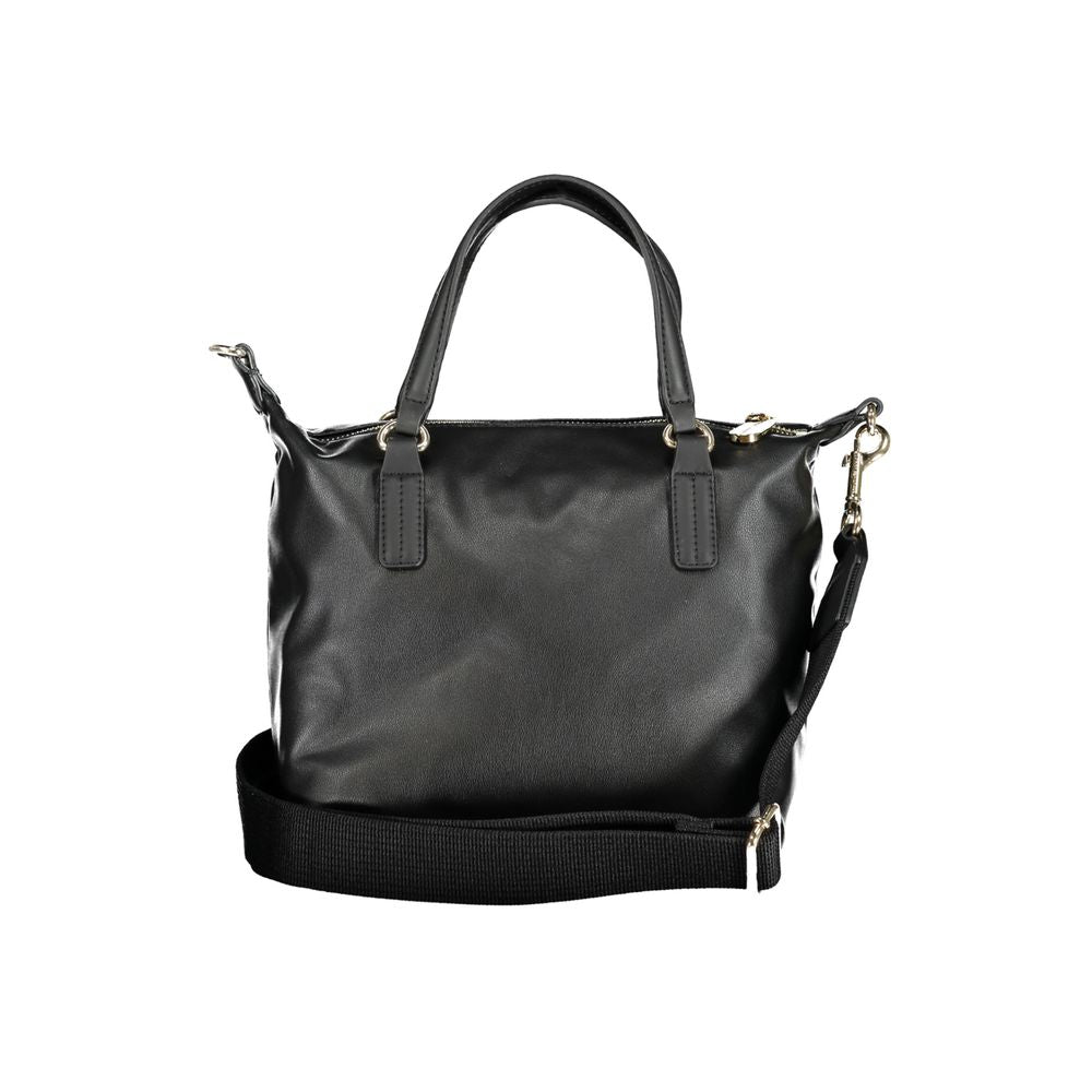 Tommy Hilfiger Black Polyester Handbag - Stylish and Versatile
