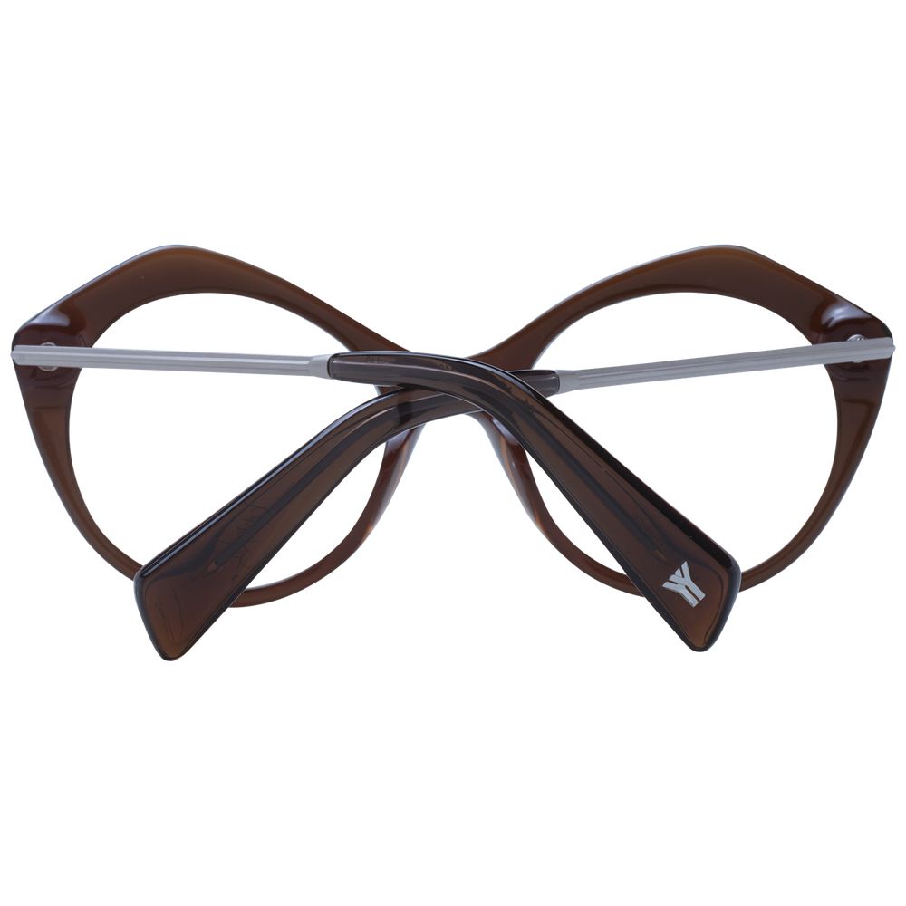 Yohji Yamamoto Brown Unisex Glasses Frame - Stylish and Durable