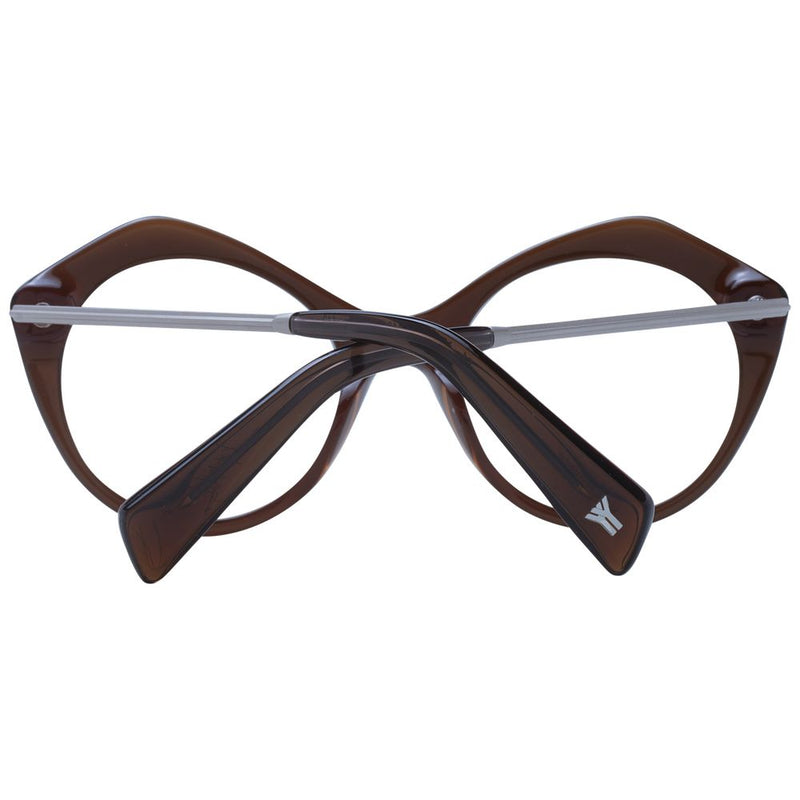 Yohji Yamamoto Brown Unisex Glasses Frame - Stylish and Durable