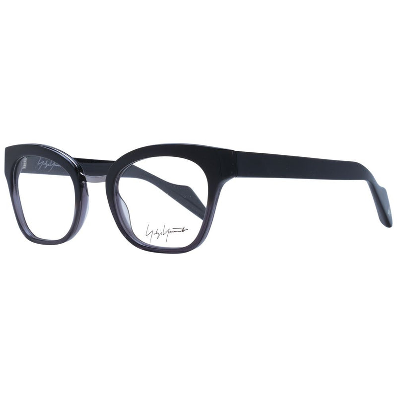 Yohji Yamamoto Black Unisex Glasses Frame - Elegant Butterfly Style