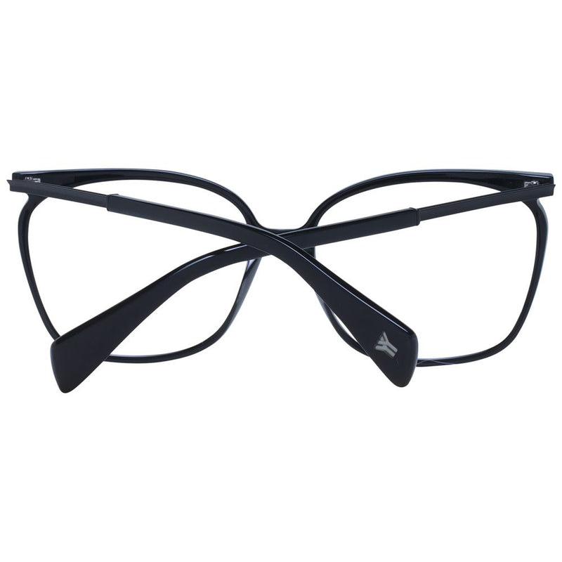 Yohji Yamamoto Black Unisex Glasses Frame - Stylish Acetate Design