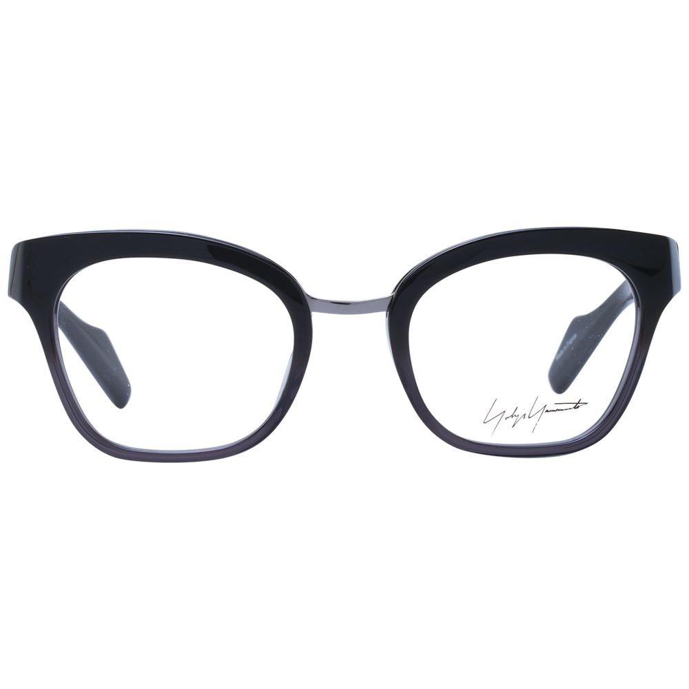 Yohji Yamamoto Black Unisex Glasses Frame - Elegant Butterfly Style