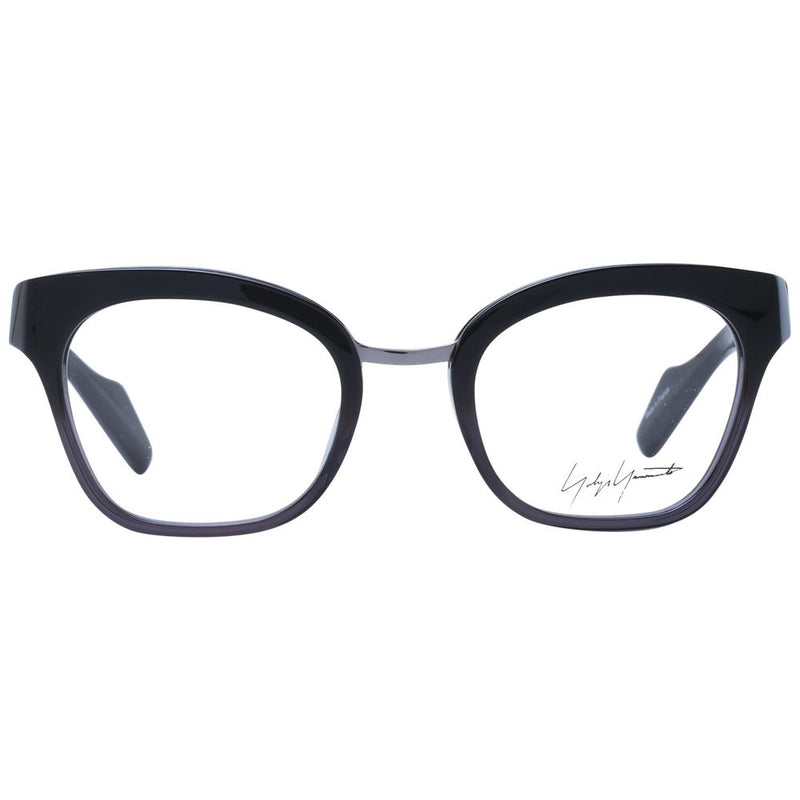 Yohji Yamamoto Black Unisex Glasses Frame - Elegant Butterfly Style