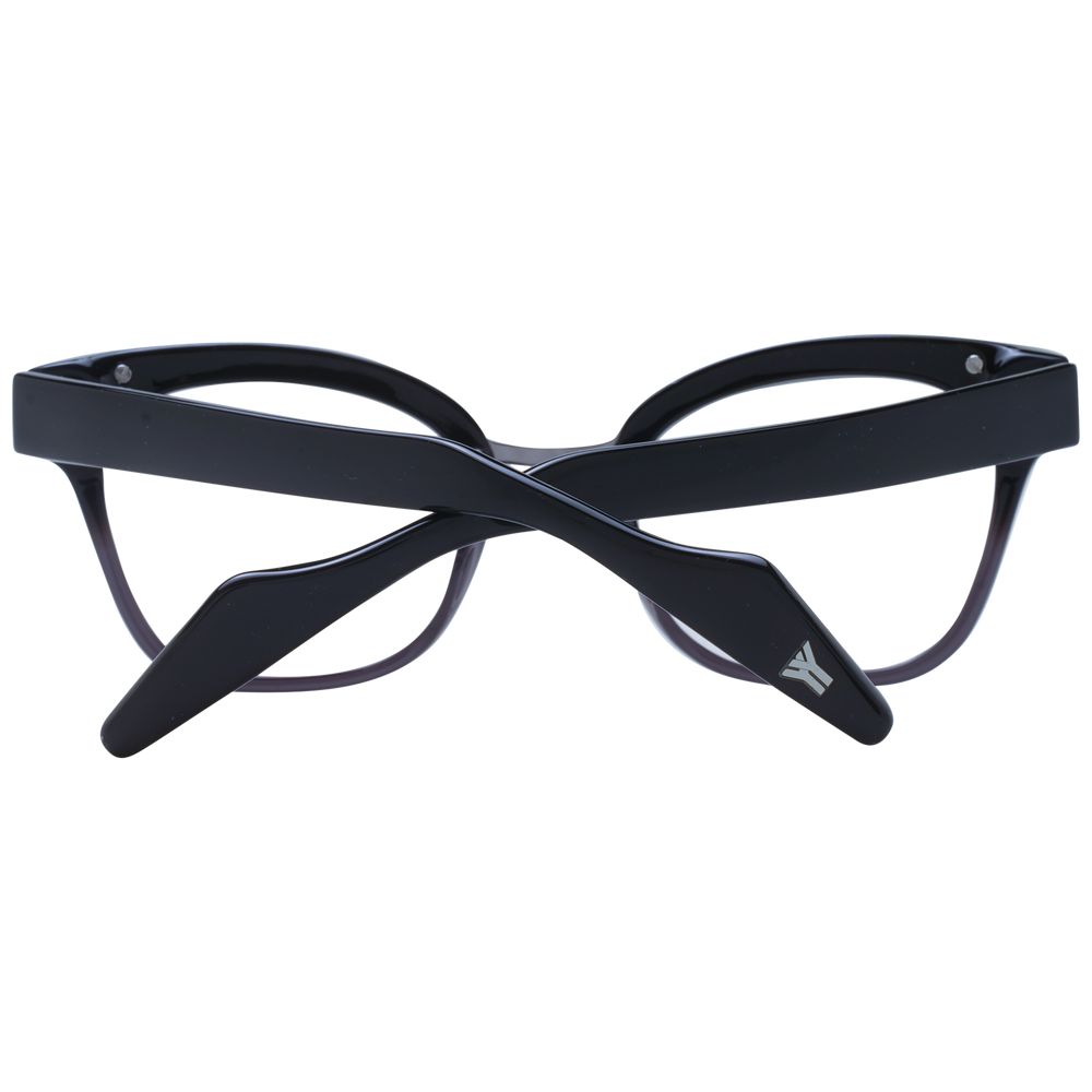 Yohji Yamamoto Black Unisex Glasses Frame - Elegant Butterfly Style