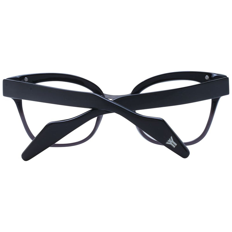 Yohji Yamamoto Black Unisex Glasses Frame - Elegant Butterfly Style