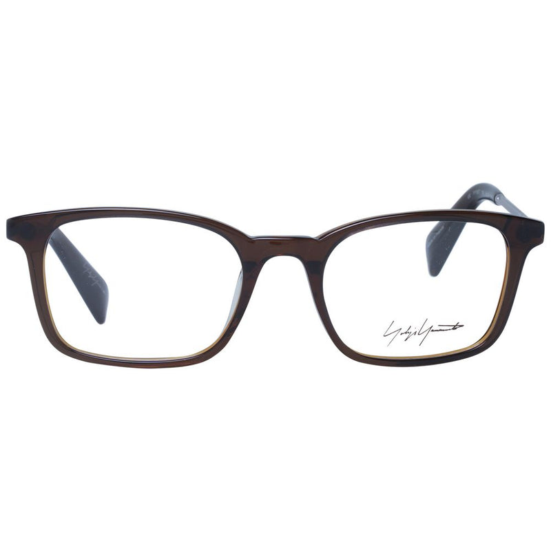 Yohji Yamamoto Brown Unisex Glasses Frame - Stylish & Modern