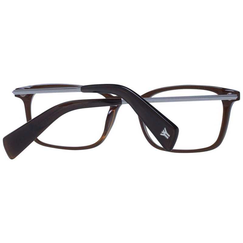 Yohji Yamamoto Brown Unisex Glasses Frame - Stylish & Modern