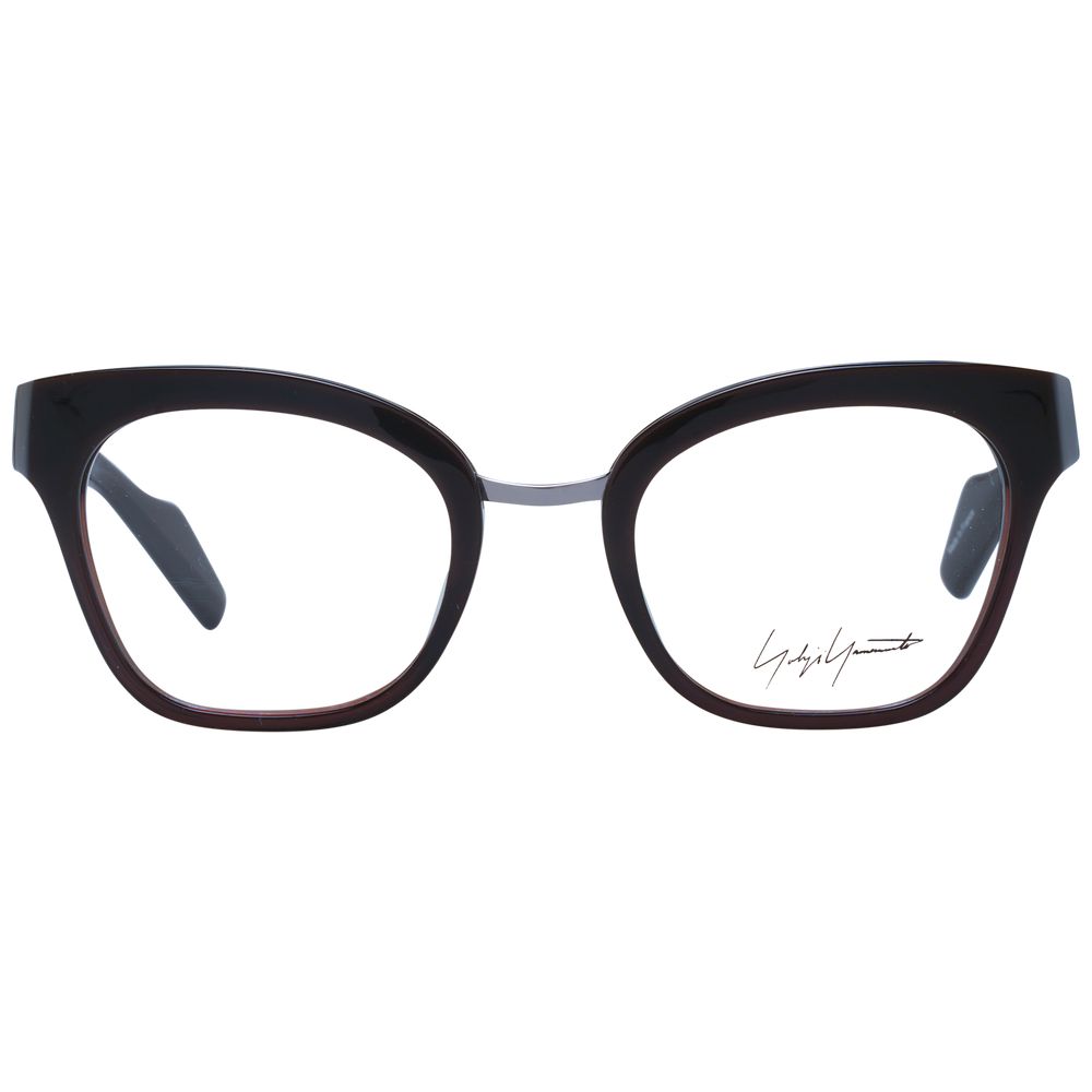 Yohji Yamamoto Brown Unisex Glasses Frame - Stylish & Versatile