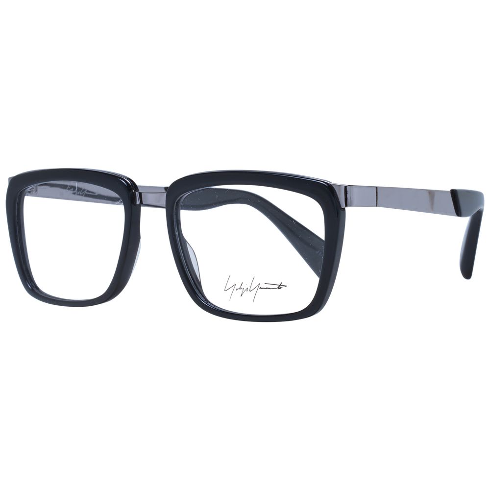 Yohji Yamamoto Black Unisex Glasses Frame - Elegant Acetate Design