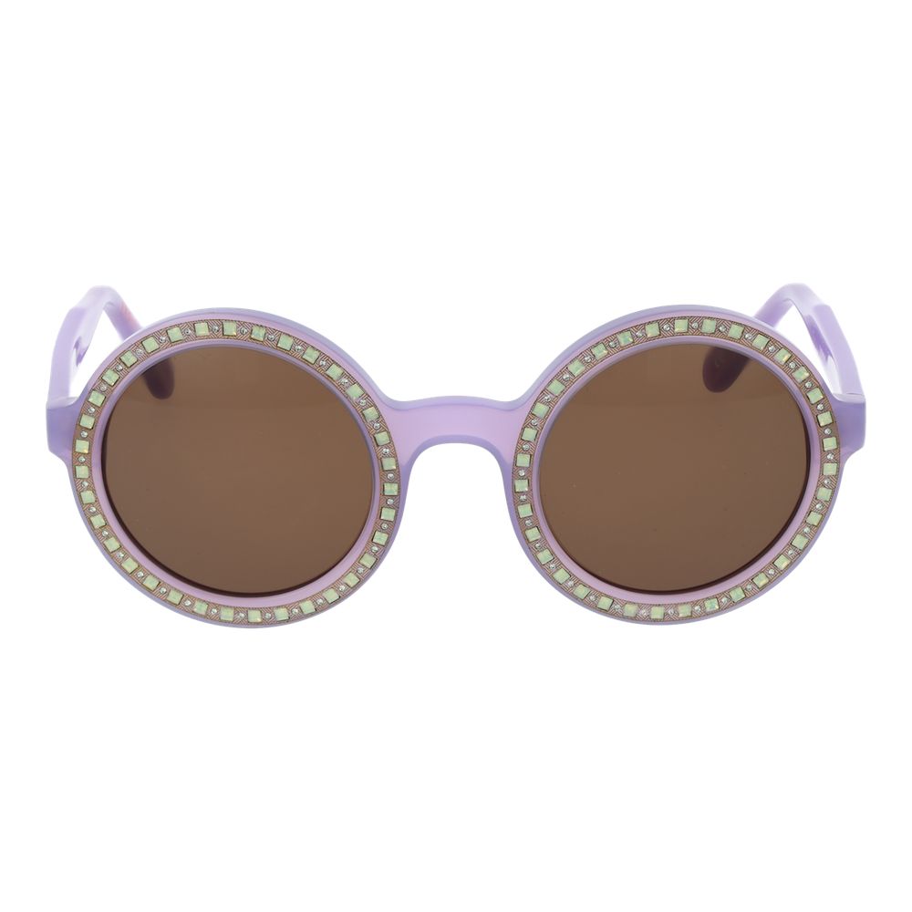 Lunettes de soleil unisexes Andy Wolf Purple - Monture ronde en acétate
