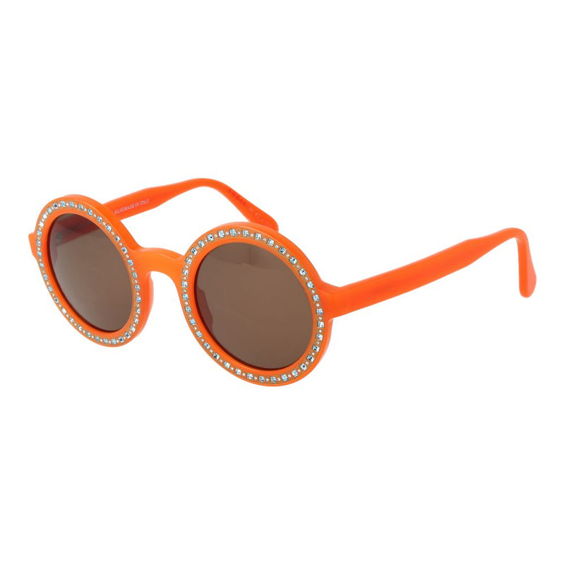 Andy Wolf Orange Unisex Sunglass - Stylish Round Design
