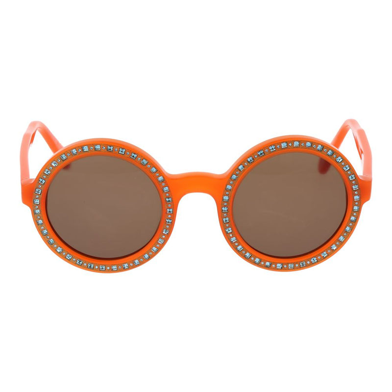 Andy Wolf Orange Unisex Sunglass - Stylish Round Design