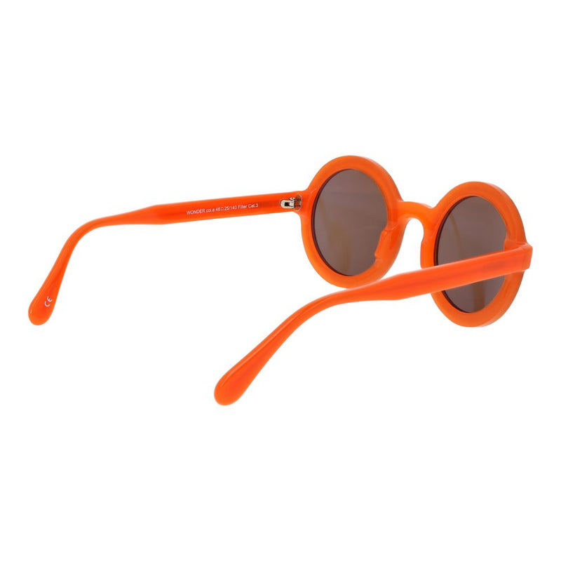 Andy Wolf Orange Unisex Sunglass - Stylish Round Design