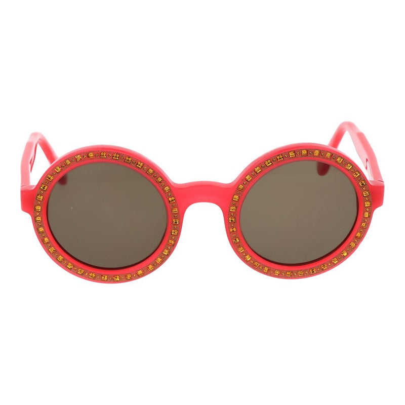 Andy Wolf Red Unisex Sunglasses - Stylish Round Frames