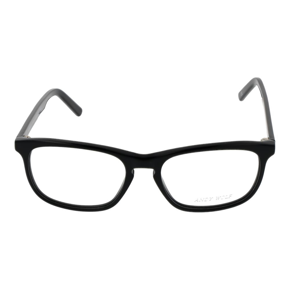 Andy Wolf Black Unisex Glasses Frame - Stylish Round Design